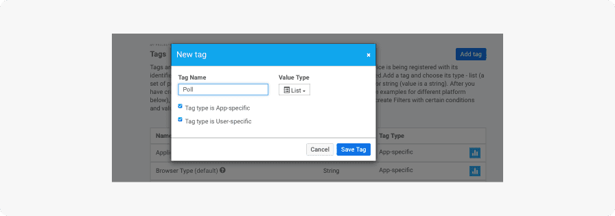 Create tags - personalization with Pushwoosh
