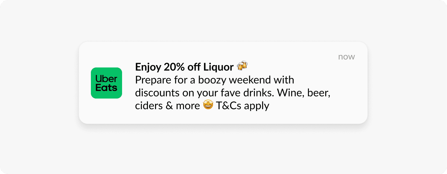 Emoji in push title and copy example