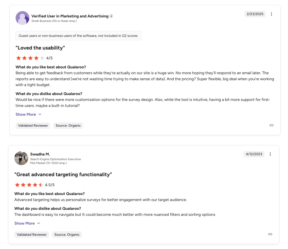 Qualaroo customer engagement tool review